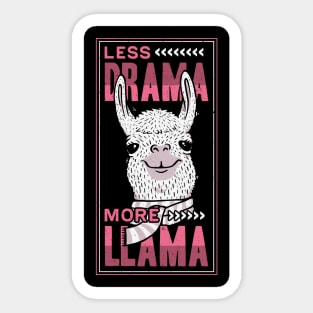 Less Drama More Llama Sticker